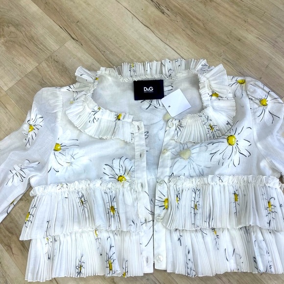 D & G Dolce & Gabbana sunflower Crop Top /M - Picture 5 of 5